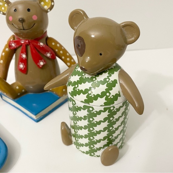 Little Friends Teddy Bear Bathroom Accessories Soap Dish Tumbler Liquid Soap - Picture 3 of 15